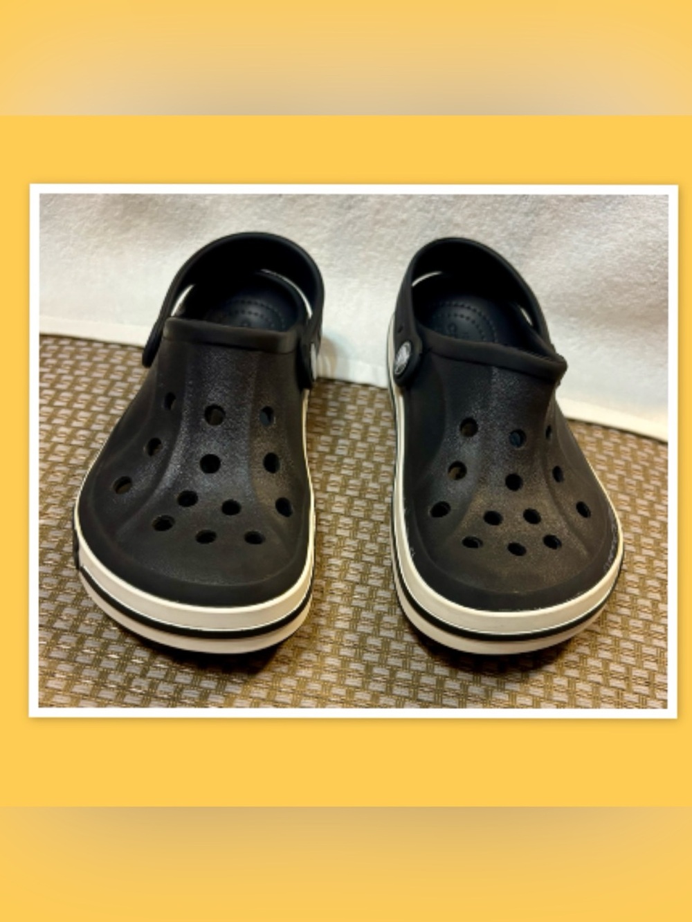 Crocs Bayaband Clogs in the Black / White color combination ~ Size 12c